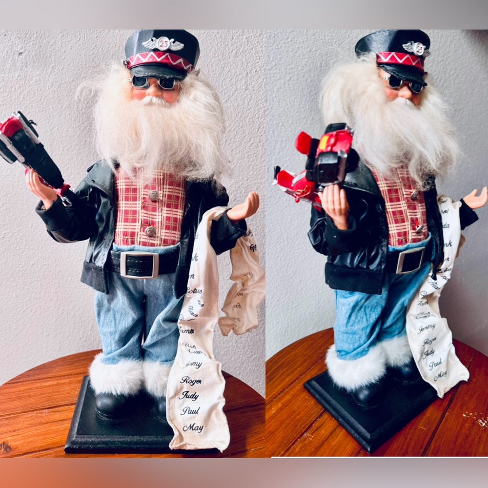 SANTAS WORKSHOP BIKER CLAUS 18”